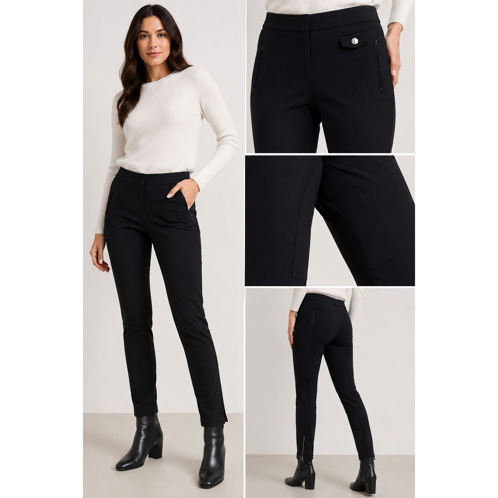 Theory Riding Pants Women's Size 6 Black Equestrian Slim Cigarette Ankle Pants